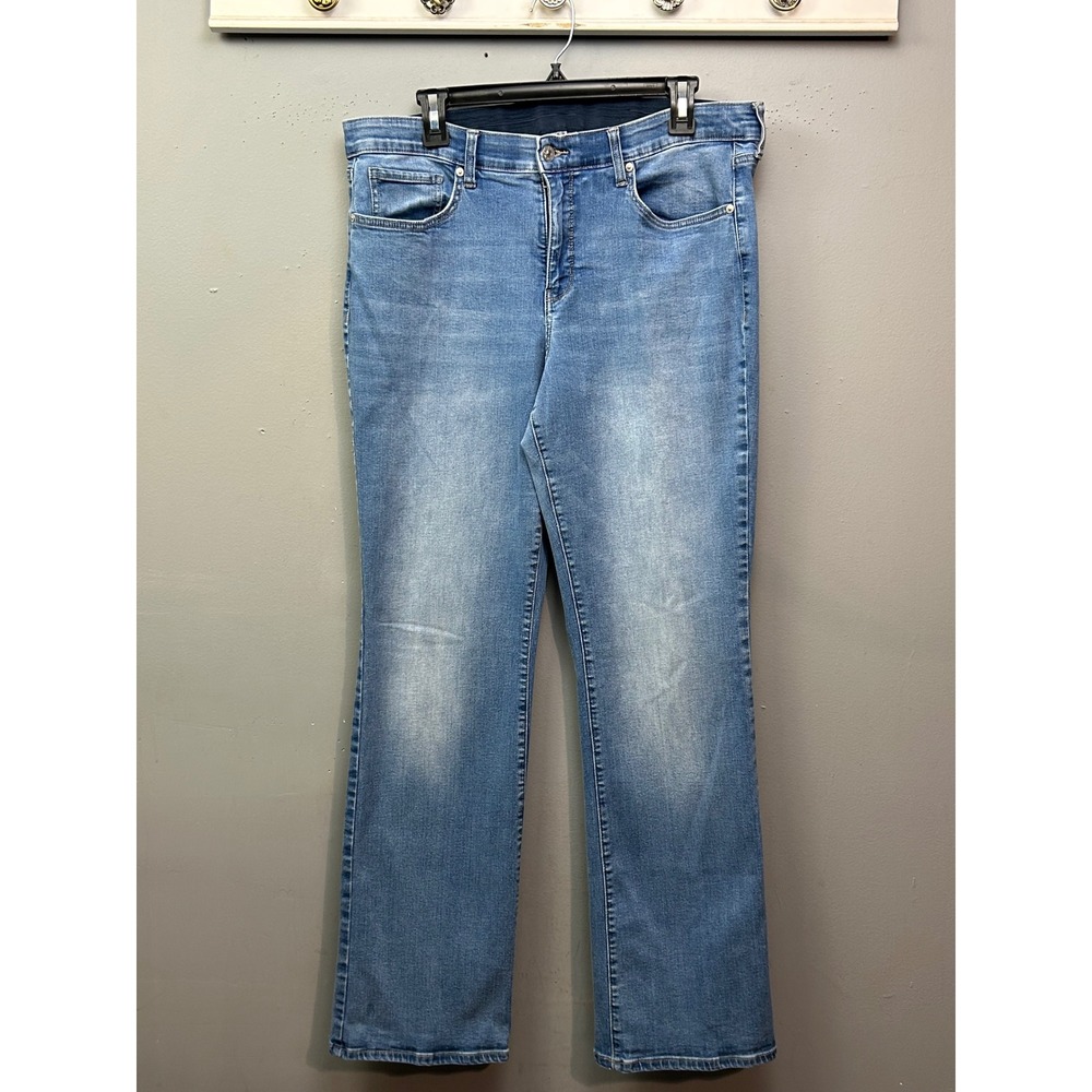 WONDERLY DENIM Light Wash Bootcut Jeans Womens 14‎ Stretch Blue 36x31